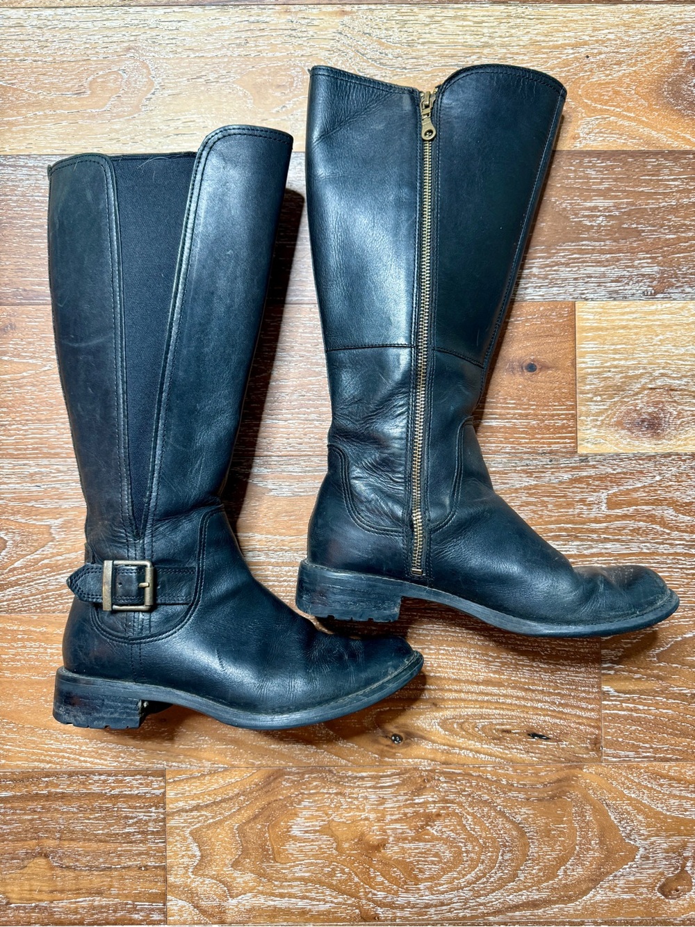Timberland Black Leather Riding Boots / Women’s Size 7 M